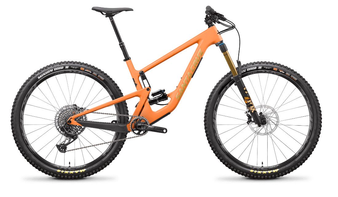 2021 orange Santa Cruz CC X01 trail mountain bike