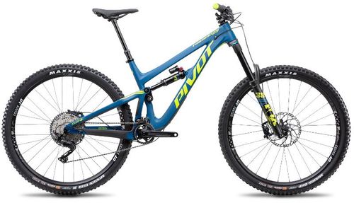 Steel blue 2020 Pivot Firebird Race XT full suspension mountain bike