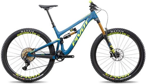 Steel blue 2020 Pivot Firebird Team XX1 AXS all mountain bike