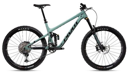 Mint green 2020 Pivot Mach 6 Race XT Coil enduro bike