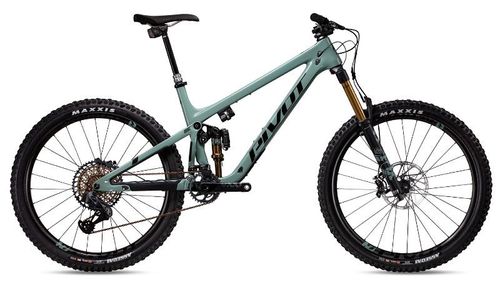 Mint green 2020 Pivot Mach 6 Team XX1 AXS Live Valve bike