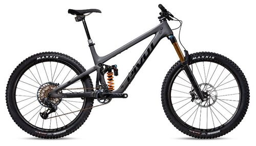 Dark gray 2020 Pivot Mach 6 Team XX1 AXS Coilover enduro bike