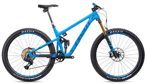 Blue 2020 Pivot Switchblade Team XX1 AXS with Live Valve enduro mountain bike