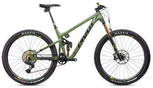 Olive green 2020 Pivot Switchblade Team XX1 AXS with Live Valve enduro mountain bike