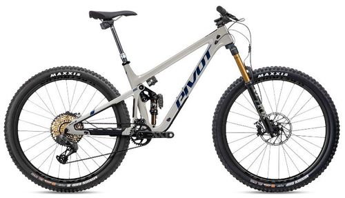 Light tan 2020 Pivot Switchblade Team XX1 AXS with Live Valve enduro mountain bike