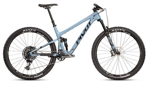 Light blue 2020 Pivot Trail 429 Race X01 trail bike