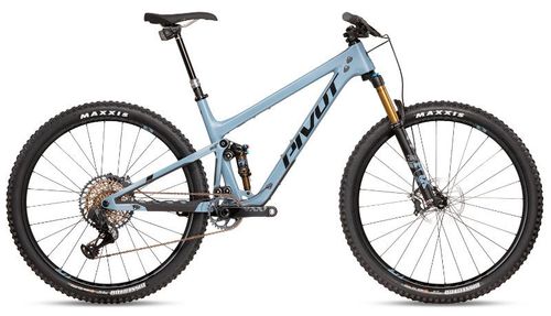 Light blue 2020 Pivot Trail 429 Team XX1 AXS trail bike