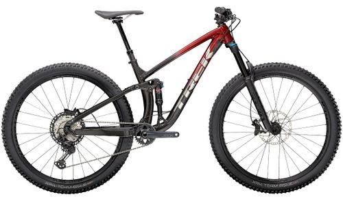 Red and black 2020 Trek Fuel EX 8 XT trail bike