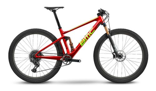 Red 2021 BMC Fourstroke ONE 01 XC mountain bike