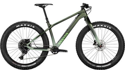 Forest green 2021 Canyon Dude CF 8 fatbike