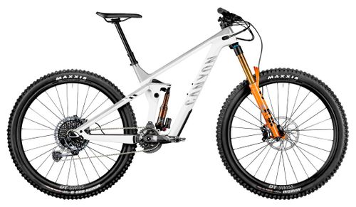 2021 white Canyon Strive CFR full-suspension mountain bike