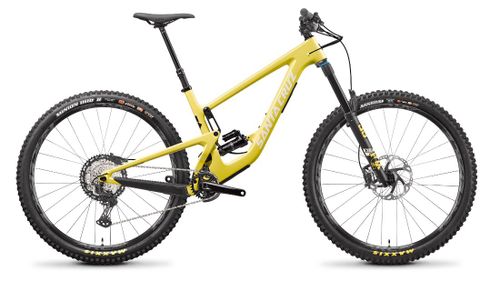 Light yellow 2021 Santa Cruz Megatower XT mountain bike