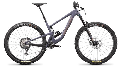 Purple gray 2021 Santa Cruz Megatower XT coilover mountain bike