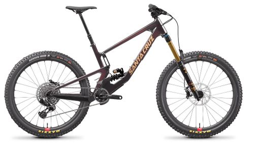 Dark red 2021 Santa Cruz Nomad X01 AXS coilover mountain bike