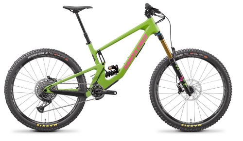 Lime green 2021 Santa Cruz Nomad X01 with coil over mountain bike