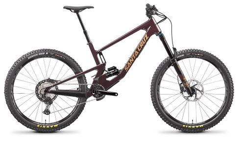 Dark red 2021 Santa Cruz Nomad XT mountain bike