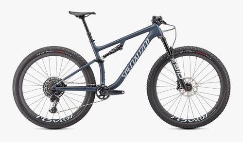 Blue 2021 Specialized Epic EVO Expert mountain bike